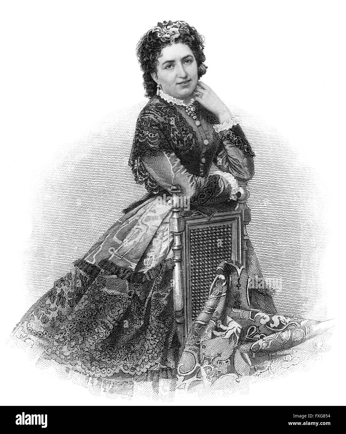 Valesca Guinand, 1837-1916, Schauspielerin Stockfoto