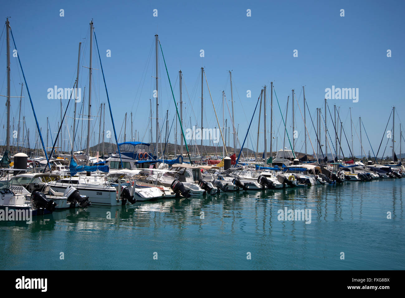 Hafen Mosel Marina in Noumea, Neukaledonien, Südpazifik. Stockfoto