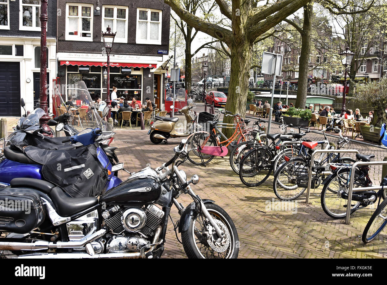 Cafe Marcella (Bruincafé) Amstelveld Prinsengracht Amsterdam Niederlande Stockfoto