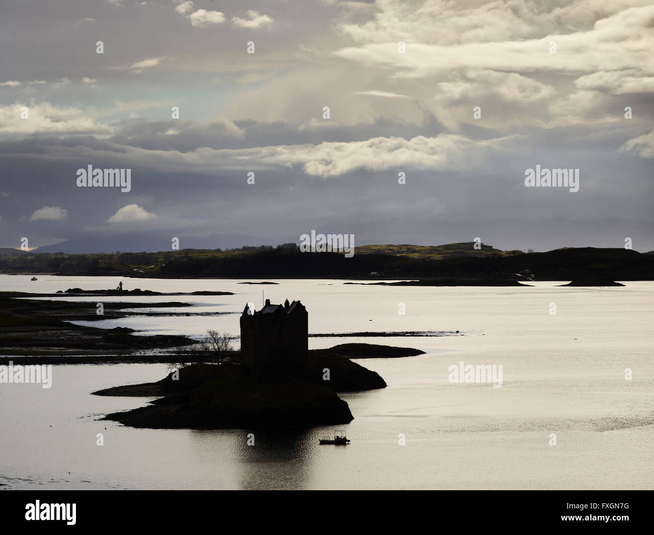 Castle Stalker, in der Nähe von Port Appin, Argyll, Schottland Stockfoto