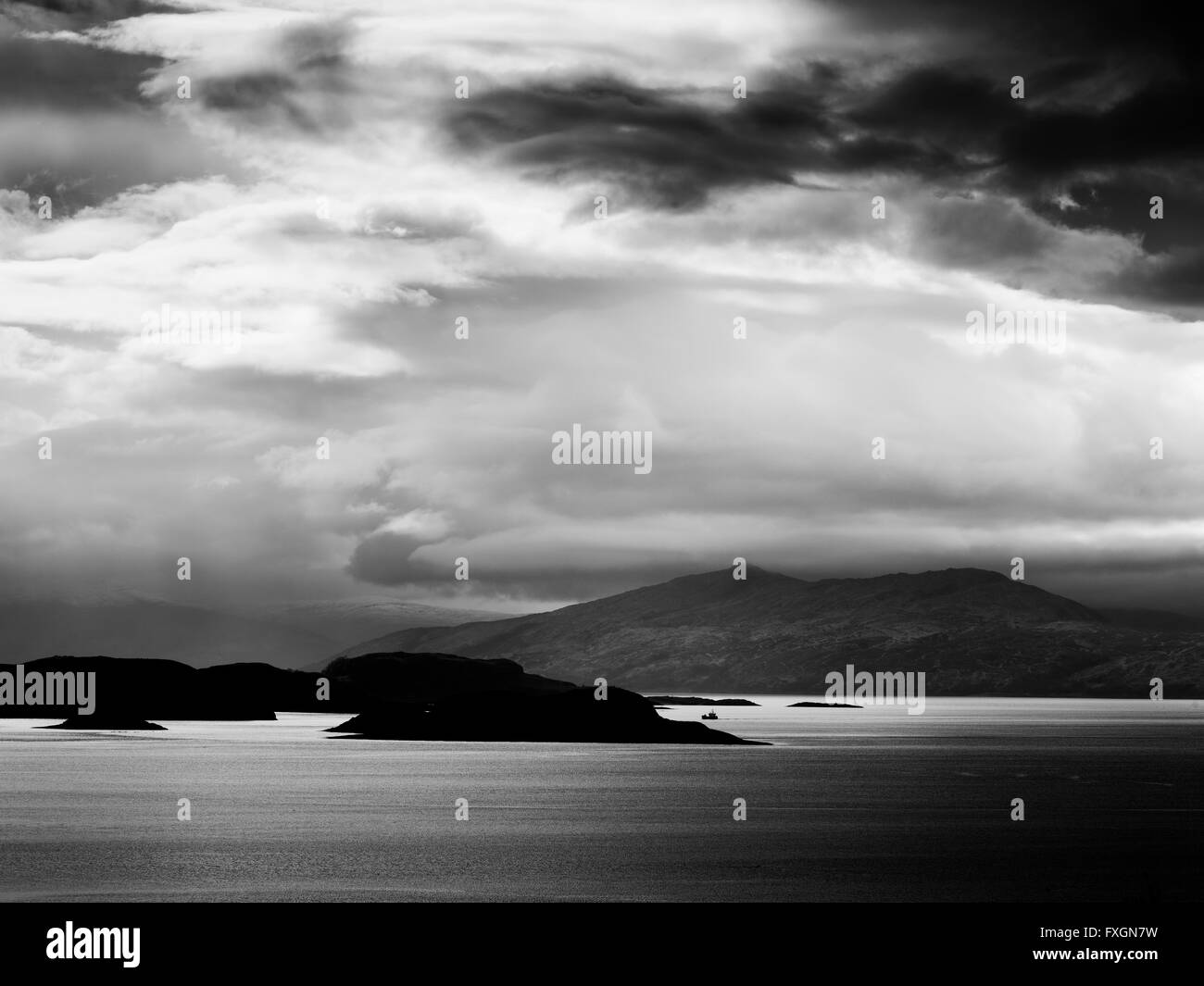 Loch Linnhe in der Nähe von Appin an der Westküste von Schottland Stockfoto