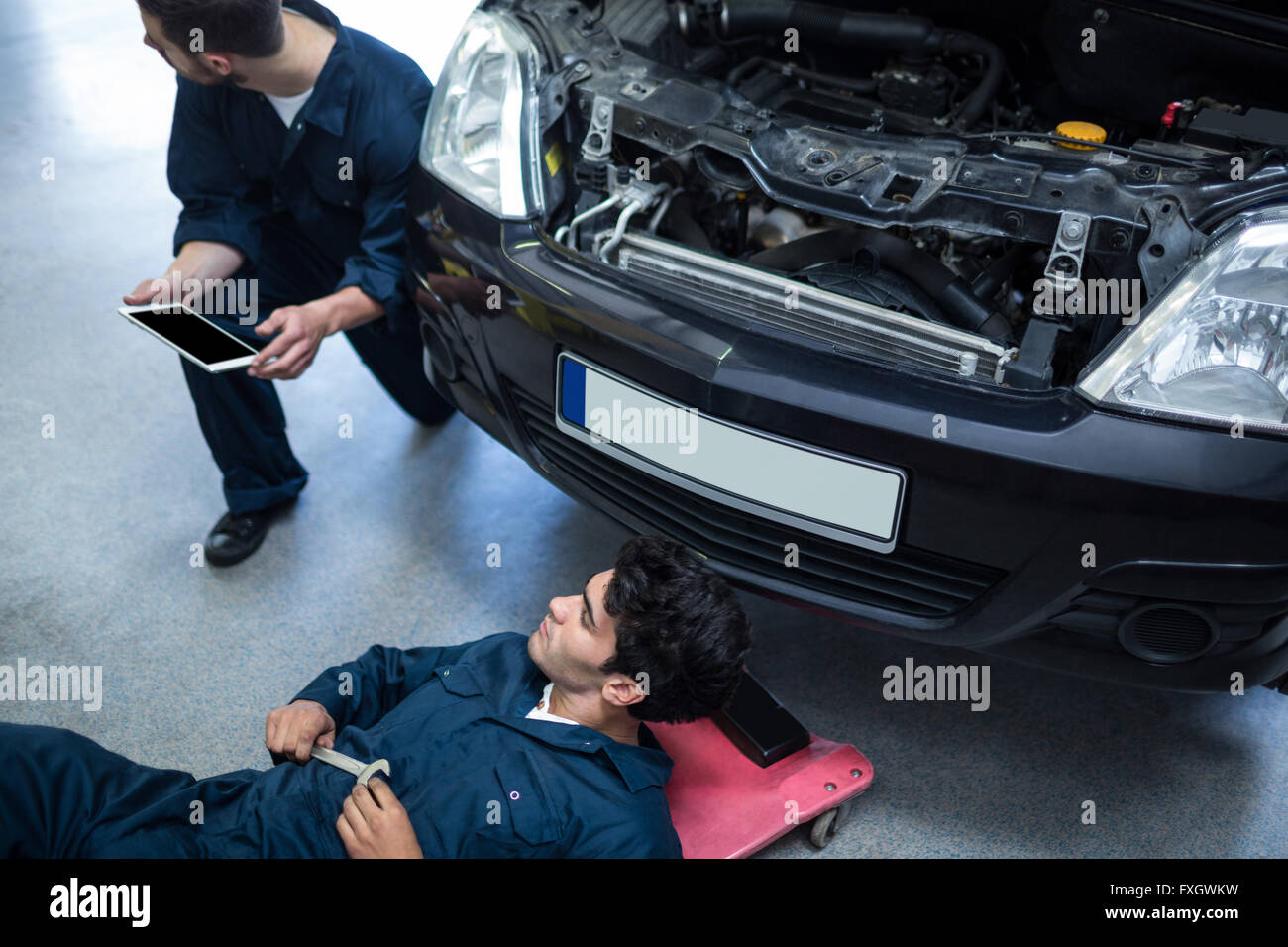 Mechanik-Reparatur-Auto Stockfoto