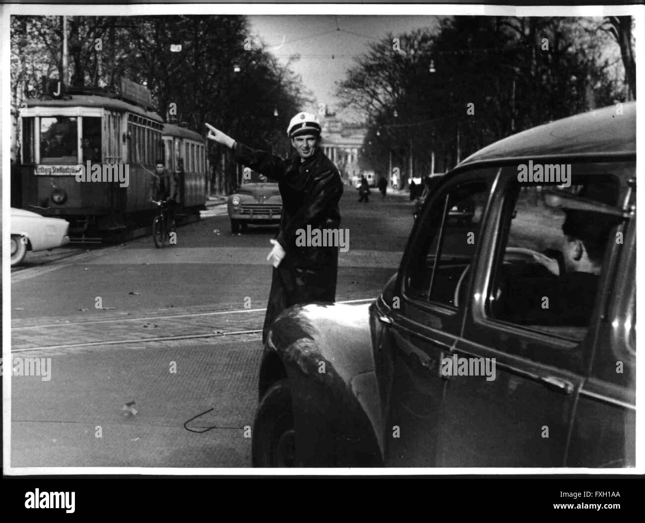 Verkehrspolizist Auf der Ringstraße Stockfoto
