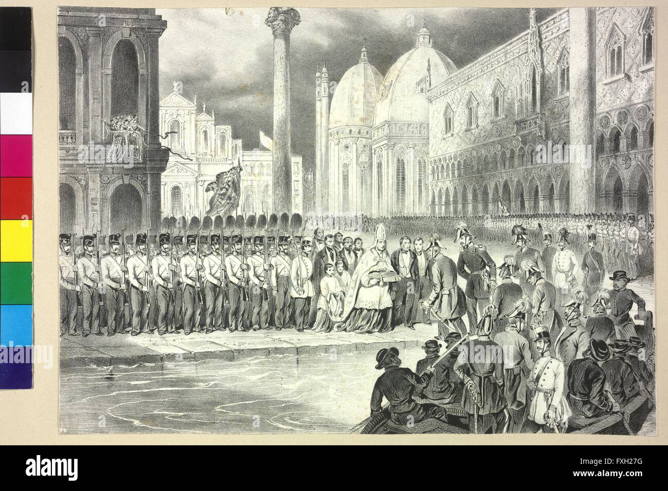 Übergabe der Schlüssel Venedigs ein Graf Radetzky am 22. August 1849 Stockfoto