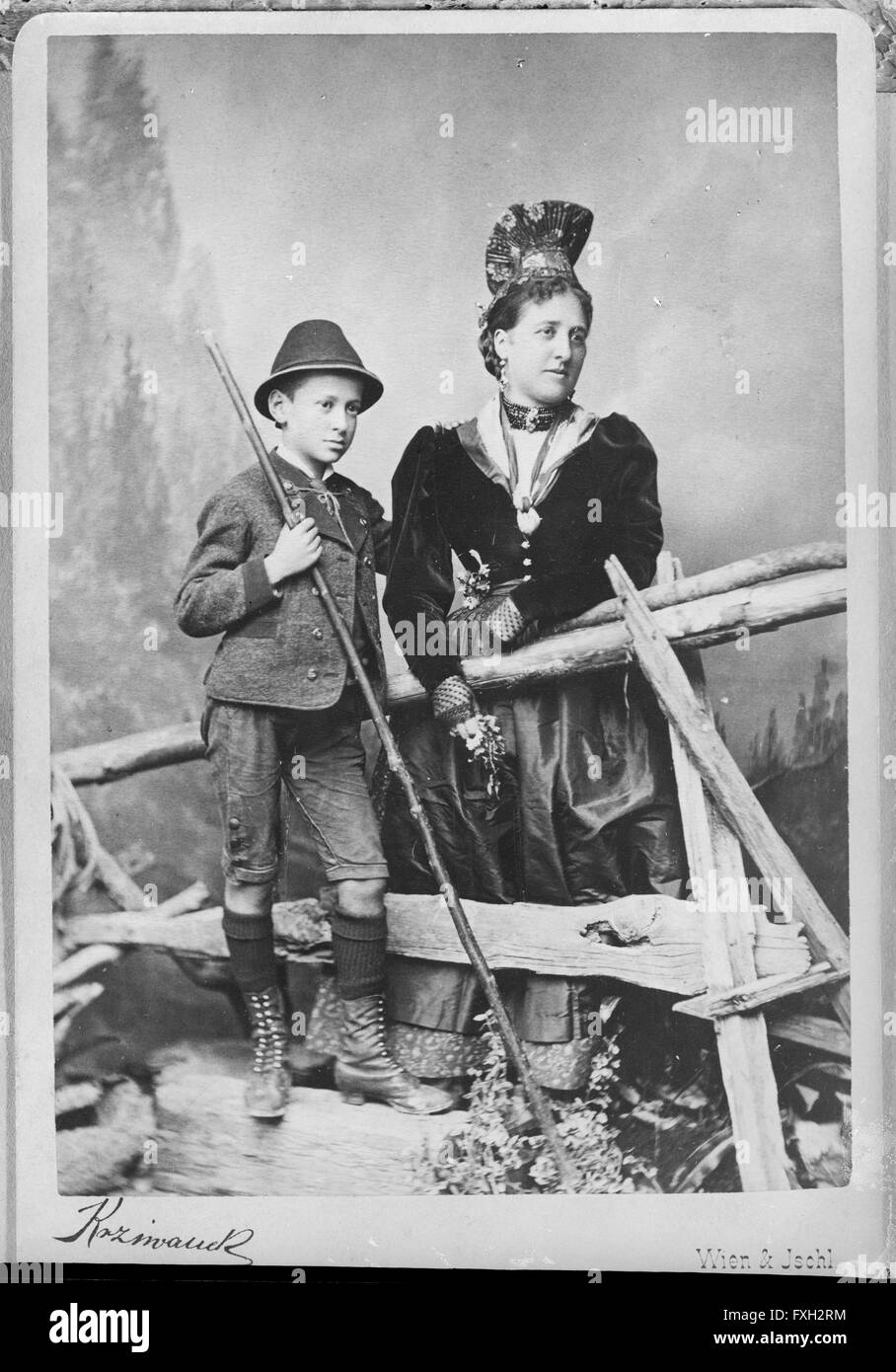 Hugo von Hofmannsthal Mit Seiner Mutter Anna Stockfoto