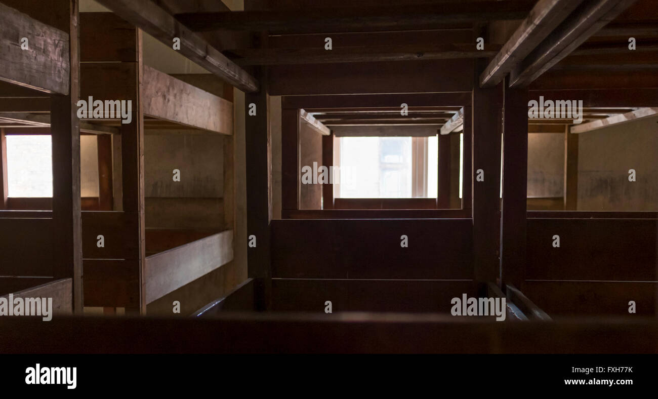 Hauptstraßen von Auschwitz ich Konzentrationslager in der Nähe von Krakau, Kleinpolen Stockfoto