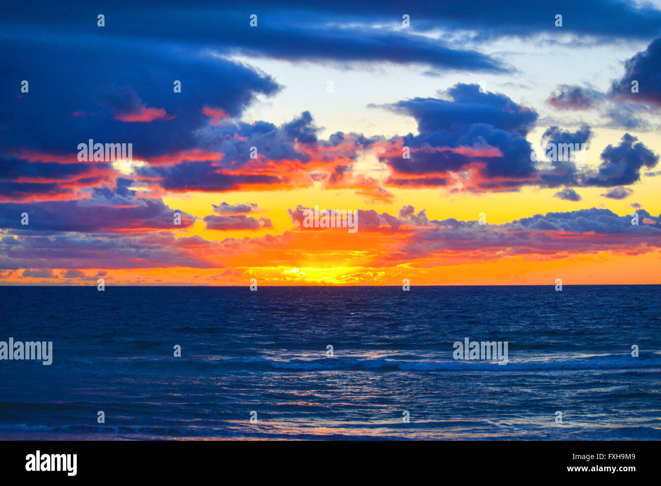 Sonnenuntergang in Hermosa Beach, Kalifornien Stockfoto