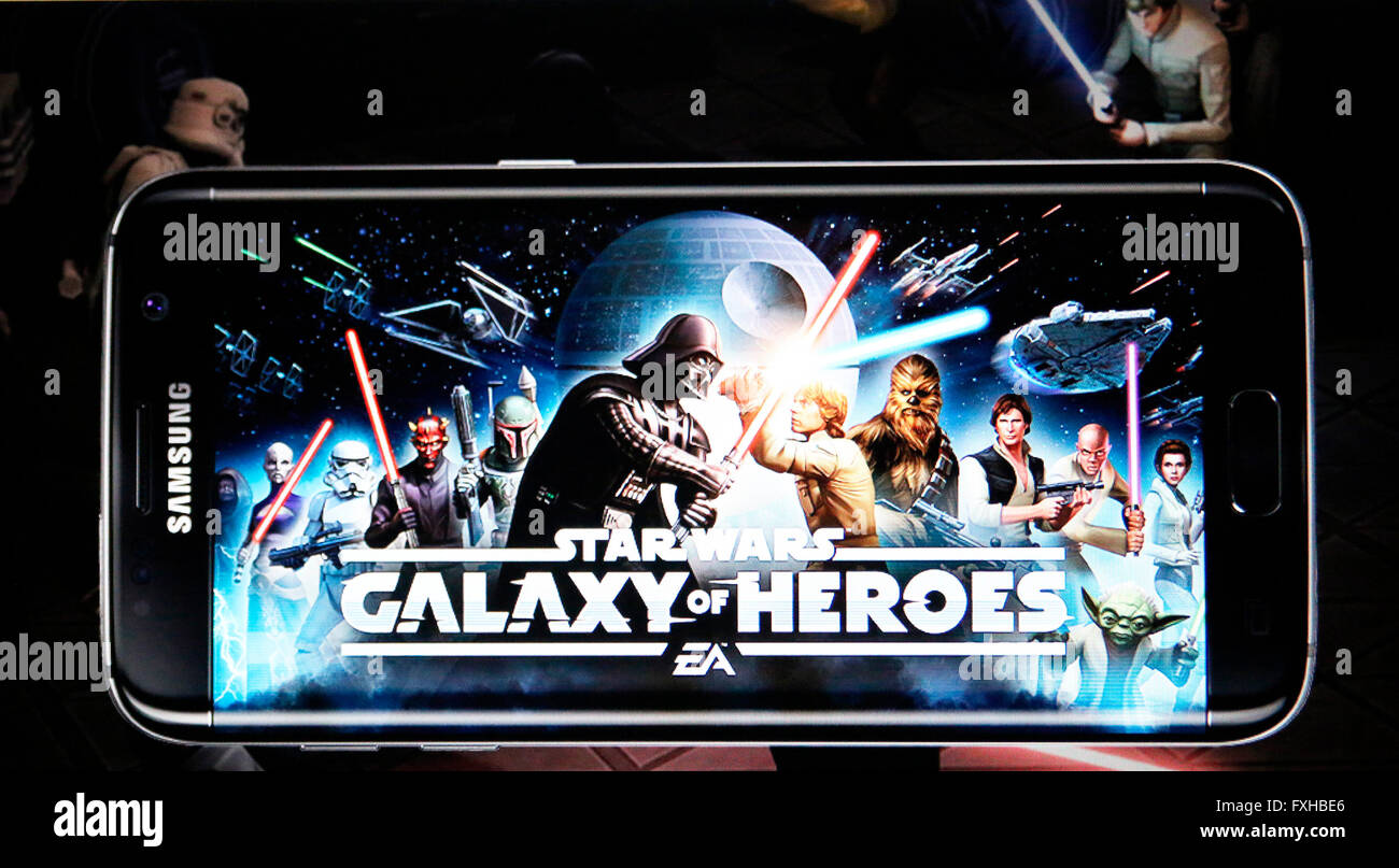 Star Wars-Galaxis der Helden auf Samsung Galaxy S7 Stockfoto