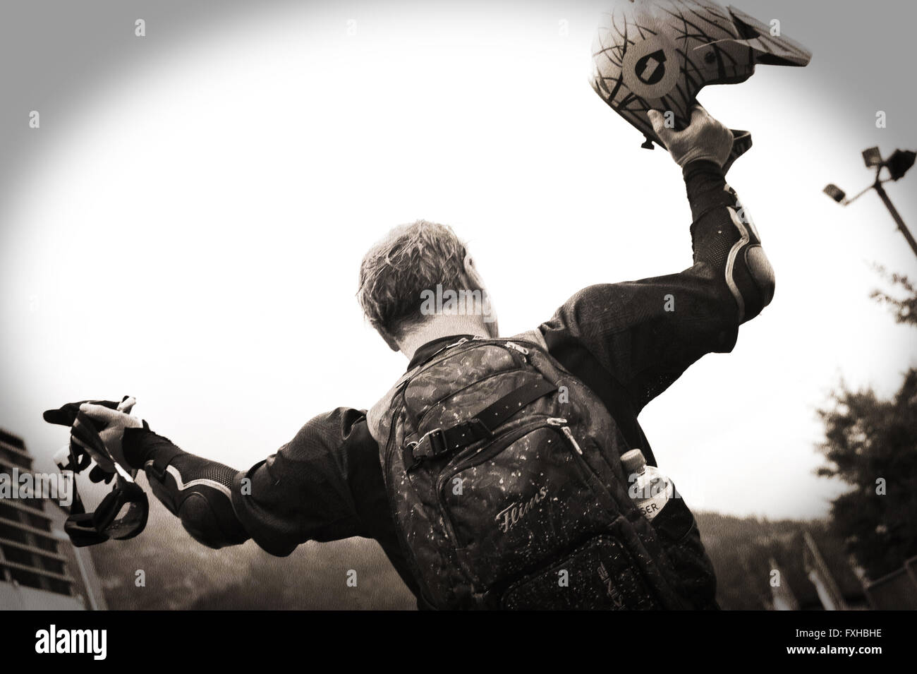 Mountainbiking, Flims, Schweiz. Stockfoto
