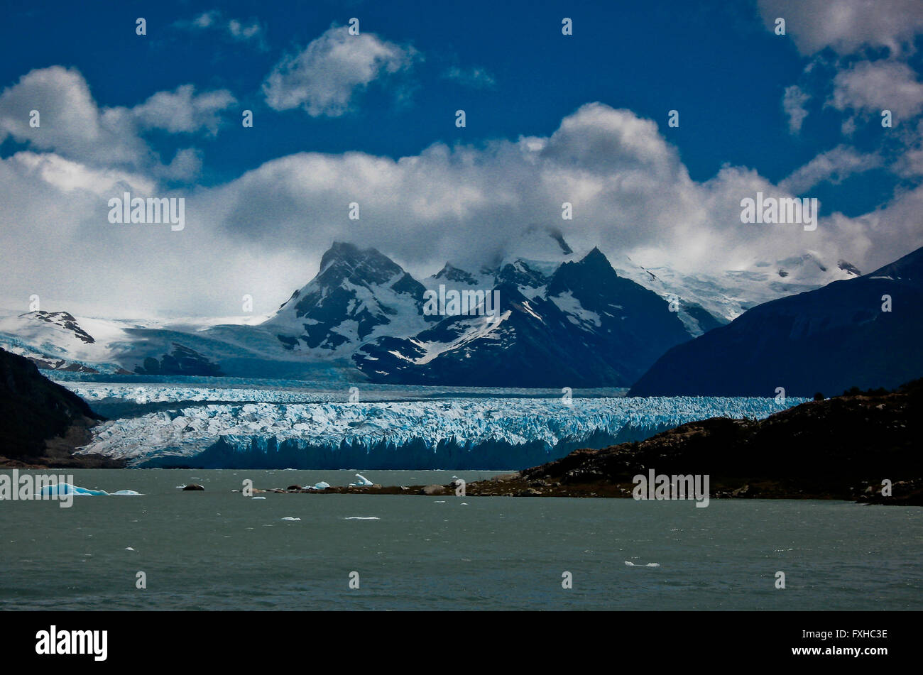 Schöne Landschaften der Perito Moreno Gletscher, Argentinien Stockfoto