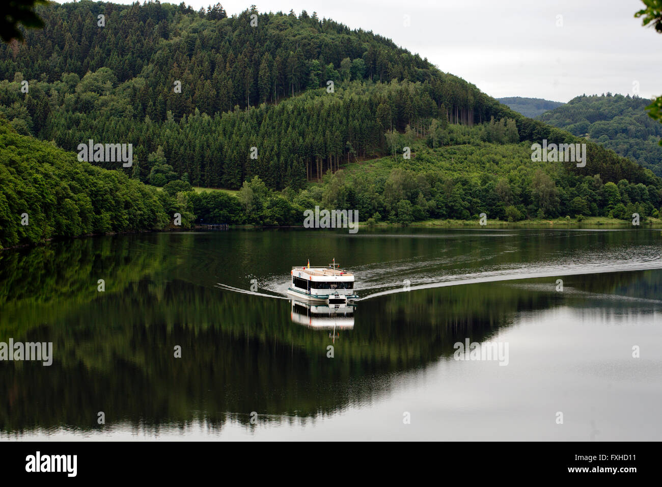 Urfttalsperre Reservoir, Nationalpark Eifel, Stadtteil von Euskirchen, Nordrhein-Westfalen Stockfoto
