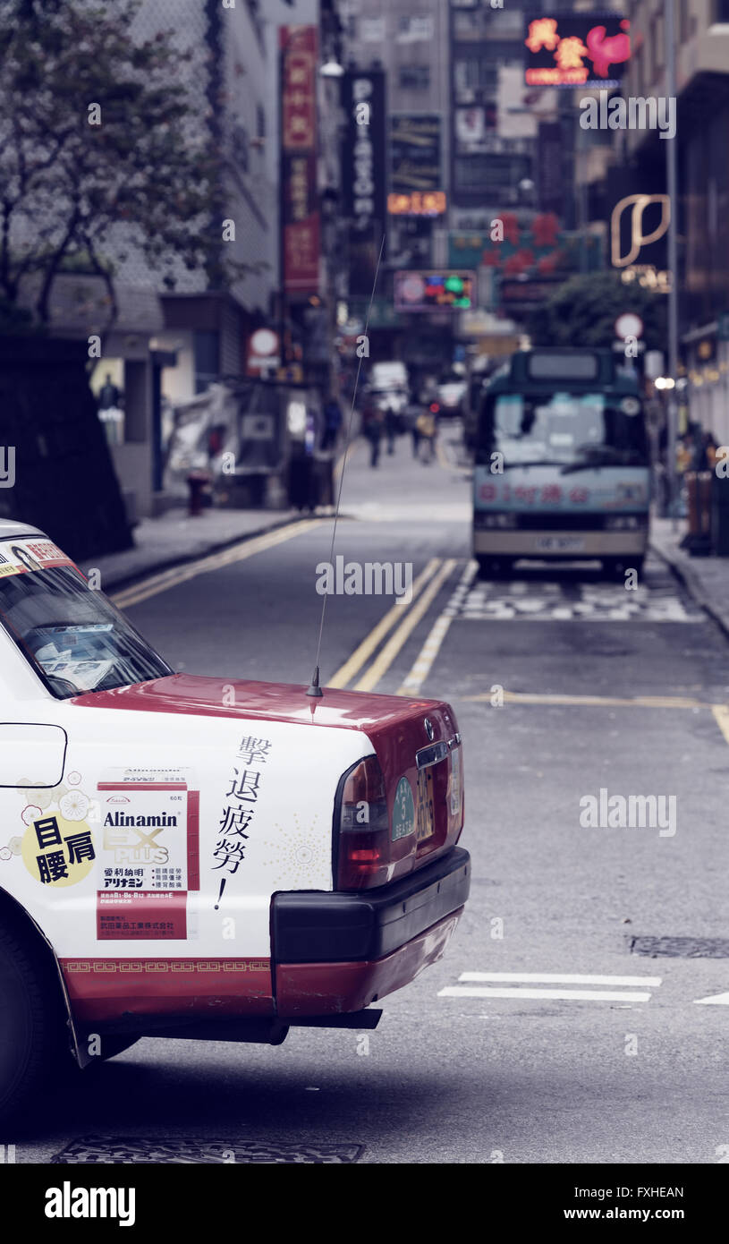 Hong Kong Taxi Stockfoto