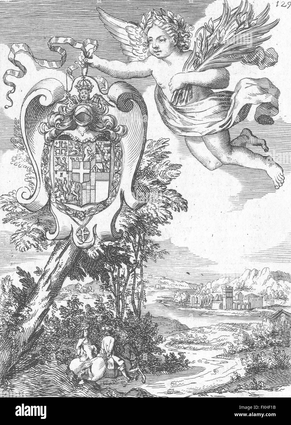 Frankreich: De Abbildung LXI: Savoy Heraldik: Mallet, antiken print 1683 Stockfoto