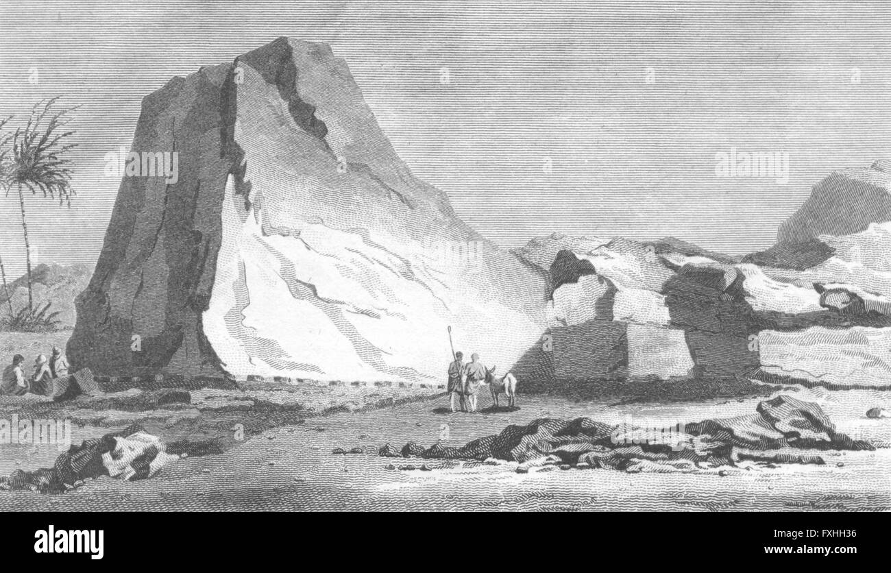 Ägypten: Grande Steinbrüche in der Nähe von Assuan, antique print c1780 Stockfoto