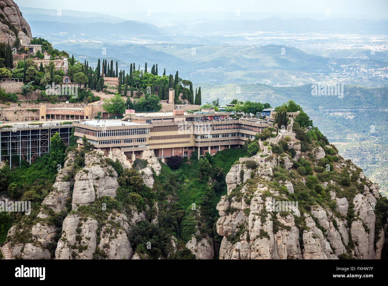 Mirador Dels Apostols Bau Nad Kirche Im Benediktiner Abtei Santa Maria De Montserrat Am Berg Montserrat In Katalonien Sp Stockfotografie Alamy
