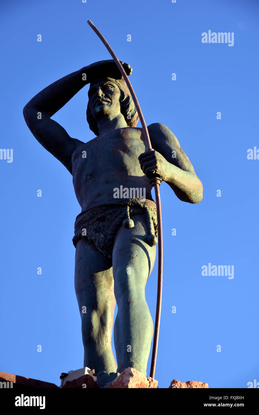 Denkmal für die Tehuelche-Indianer Stockfoto