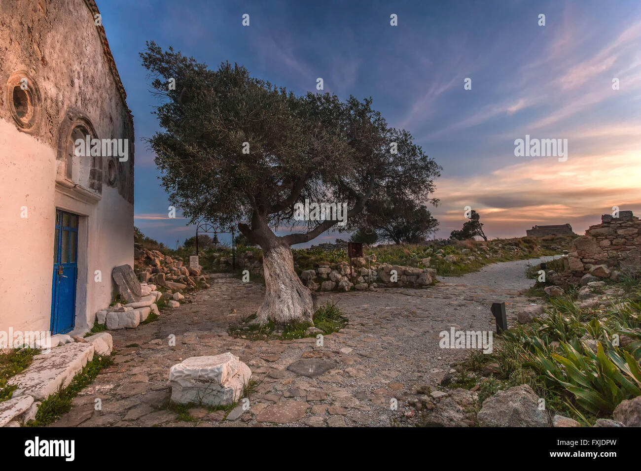 Agia Paraskevi Kirche, Schloss von Antimachia, Insel Kos, Griechenland Stockfoto