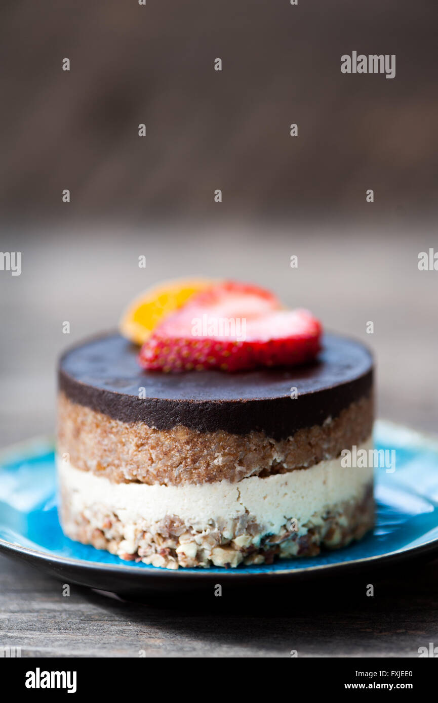 Vegane Kuchen mit Schokolade Stockfoto