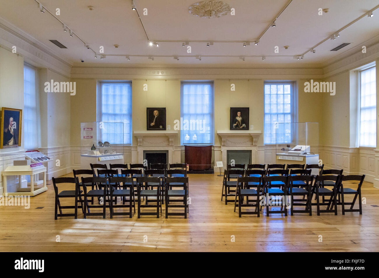 Ein Tagungsraum im historischen Old State House Museum in Boston, Massachusetts, USA Stockfoto