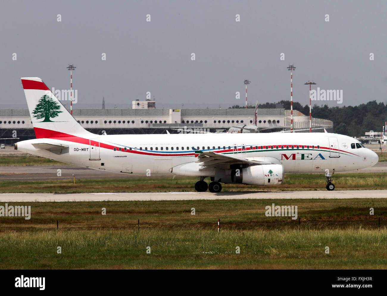 OD-MRO MEA - Middle East Airlines Airbus A320-232 am Flughafen Mailand Stockfoto