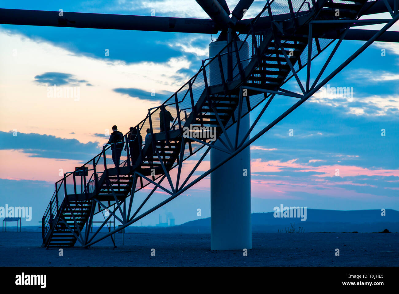 Das Tetraeder, eine Art Skulptur, auf eine Mine Heap, begehbar, Stahl Konstruktion, in Bottrop, Ruhrgebiet, Aussichtsturm, Stockfoto