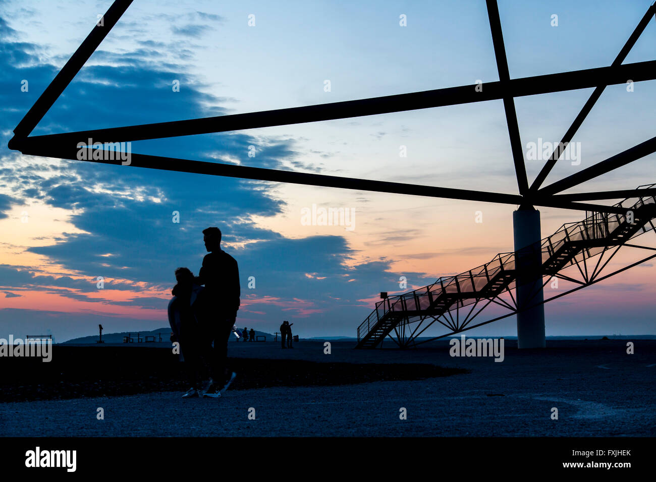 Das Tetraeder, eine Art Skulptur, auf eine Mine Heap, begehbar, Stahl Konstruktion, in Bottrop, Ruhrgebiet, Aussichtsturm, Stockfoto