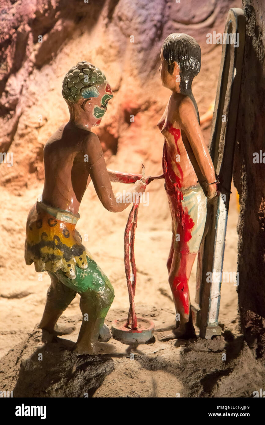 Szene der buddhistischen Hölle Stockfoto