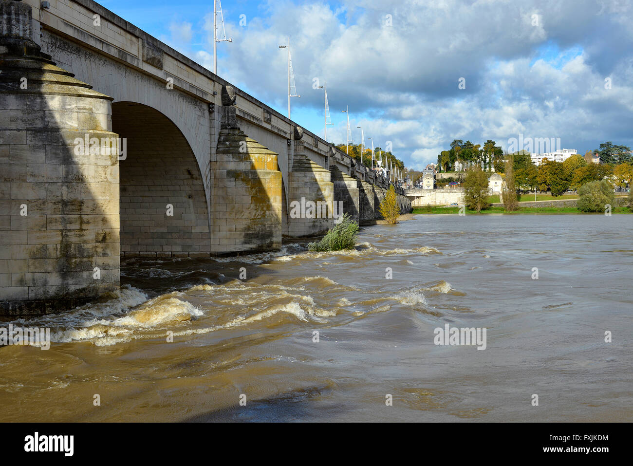 Brücke von Wilson in Tours in Frankreich Stockfoto