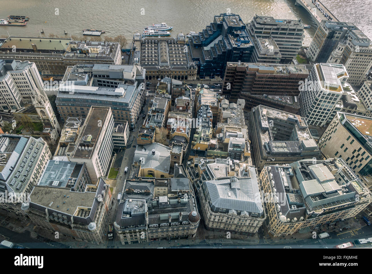 London Dächer Eastcheap Old Billingsgate Custom House River Thames Stockfoto