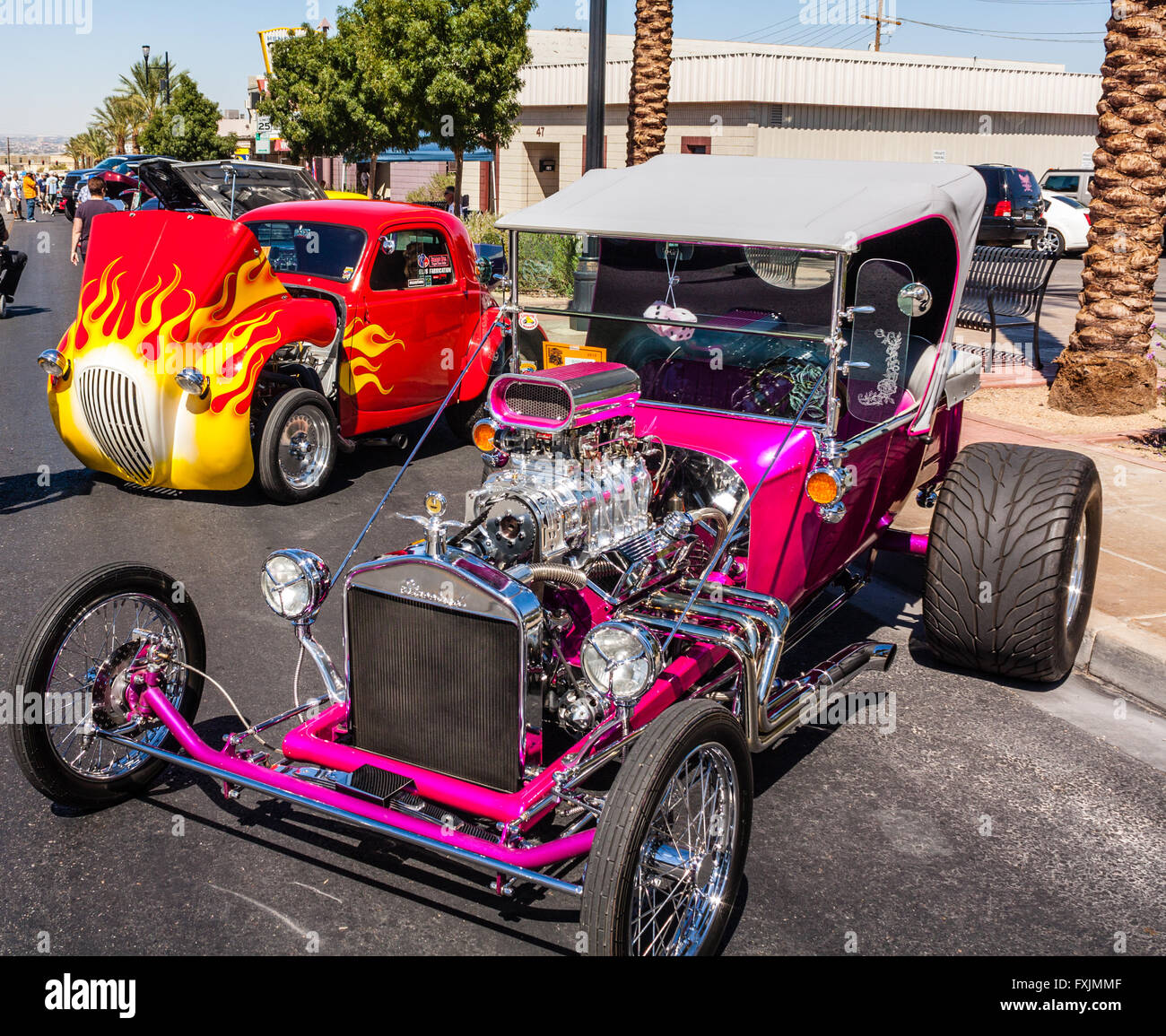 Hot Rods auf der Auto Show Stockfoto