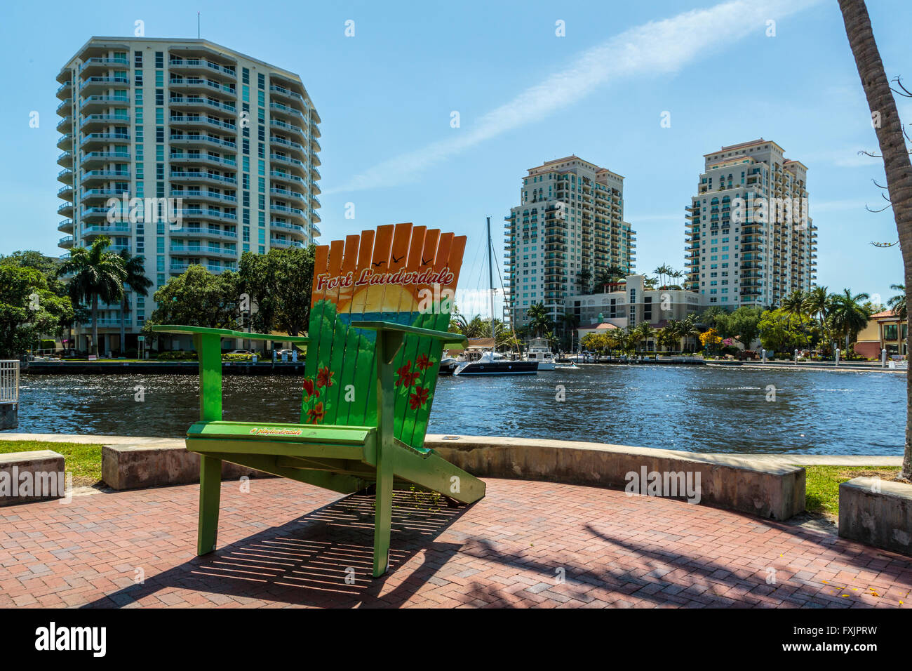 Riesige Stuhl Am Riverwalk Ft Lauderdale Florida Usa Stockfoto