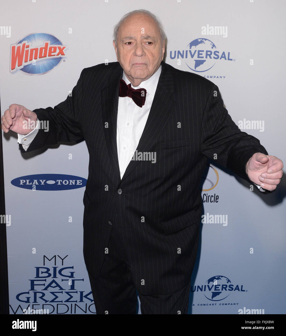 New York-Premiere "My Big Fat griechischen Hochzeit 2" bei AMC Loews Lincoln Square 13 Theater - Ankünfte mit: Michael Constantine Where: New York, Vereinigte Staaten von Amerika bei: 15. März 2016 Stockfoto