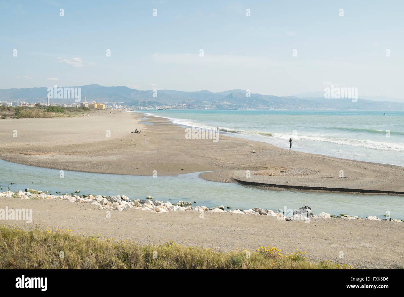 Fluss Guadalhorce. Málaga, Andalusien, Spanien Stockfoto