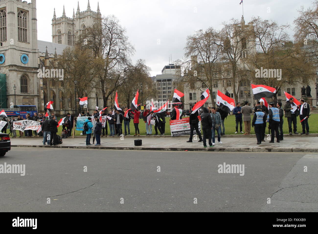 London, UK. 16. April 2016. Ahwazi Araber Demonstration in London in der elften Jahrestag des Aufstands in 2005 Credit: Aghil Maniavi/Alamy Live News Stockfoto