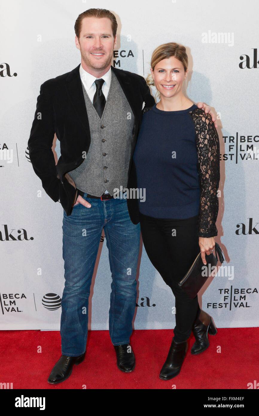 New York, NY, USA. 16. April 2016. Ryan A. Brooks, Jessica Latham im Ankunftsbereich für DEAN Premiere 2016 Tribeca Film Festival, The School of Visual Arts (SVA) Theatre, New York, NY 16. April 2016. © Patrick Cashin/Everett Collection/Alamy Live-Nachrichten Stockfoto