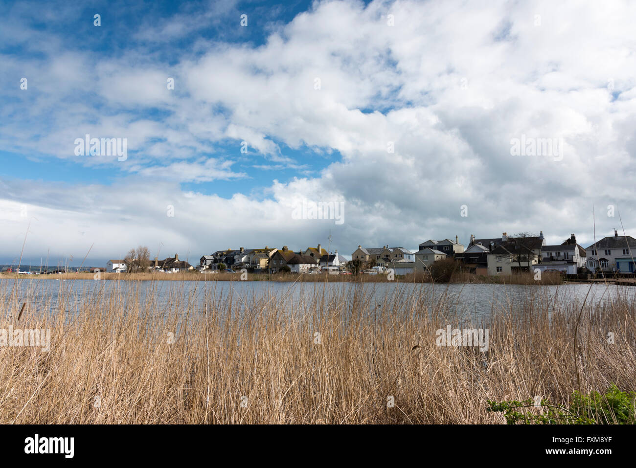 Ein Blick über Slapton Ley Natur reserve Torcross auf der südlichen Küste von Devon UK Stockfoto