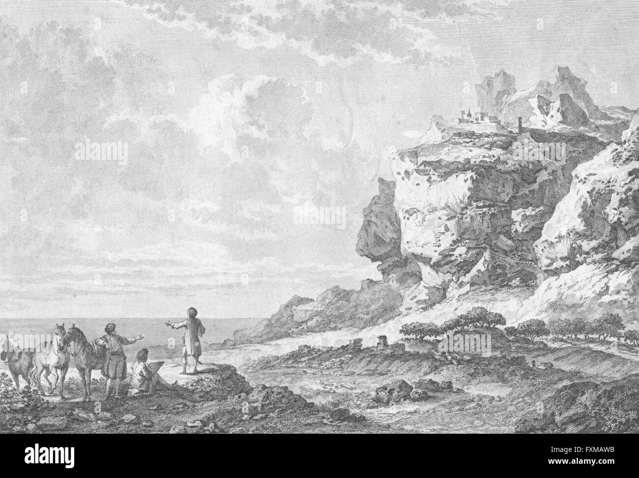 Berge: De Montagne St Etienne, antiken print c1780 Stockfoto