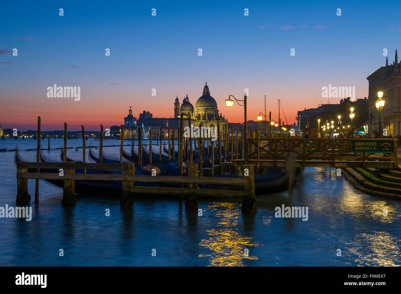 Nachtansicht von Venedig, Venedig, Italien Stockfoto