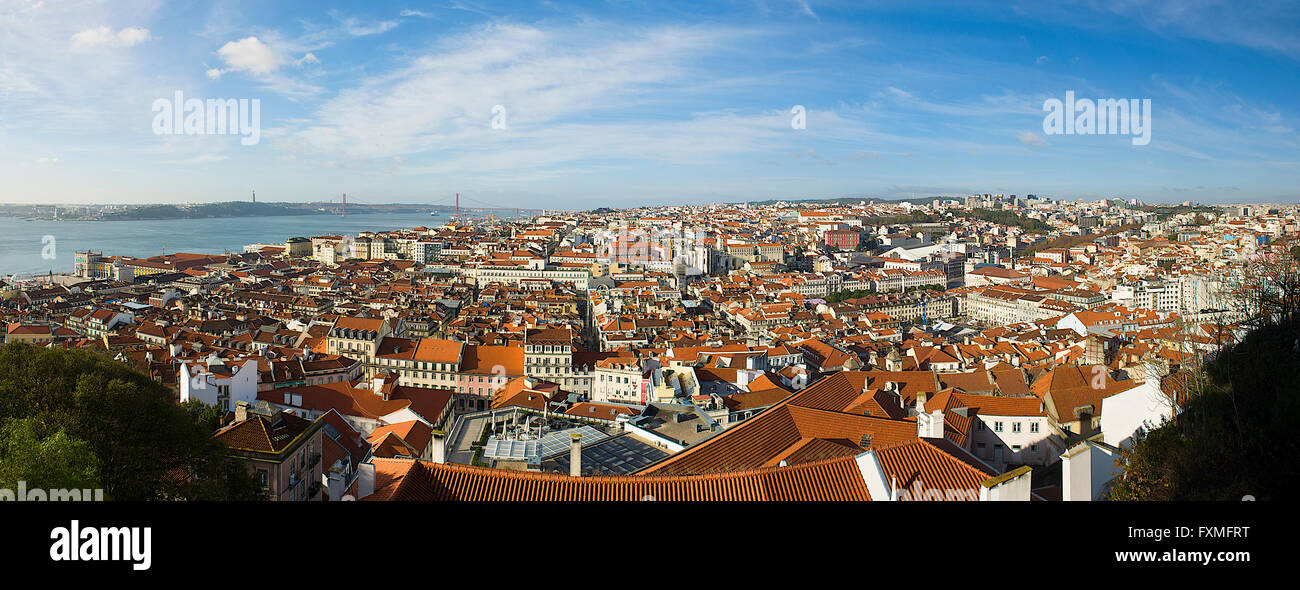 Panoramablick auf Lissabon, Portugal Stockfoto