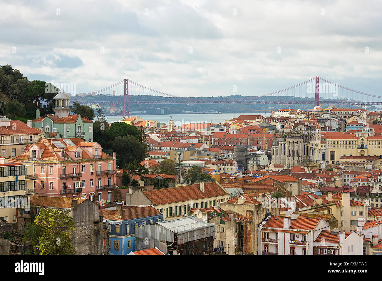 25. April-Brücke, Lissabon, Portugal Stockfoto
