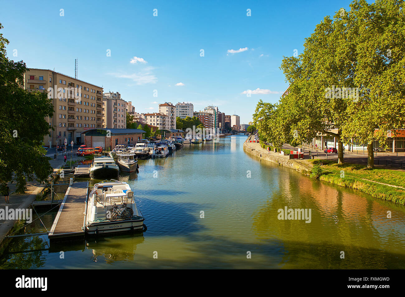 Canal du Midi, Toulouse, Frankreich Stockfoto