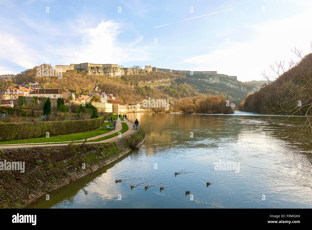 Blick auf die Zitadelle von Besançon, Frankreich Stockfoto
