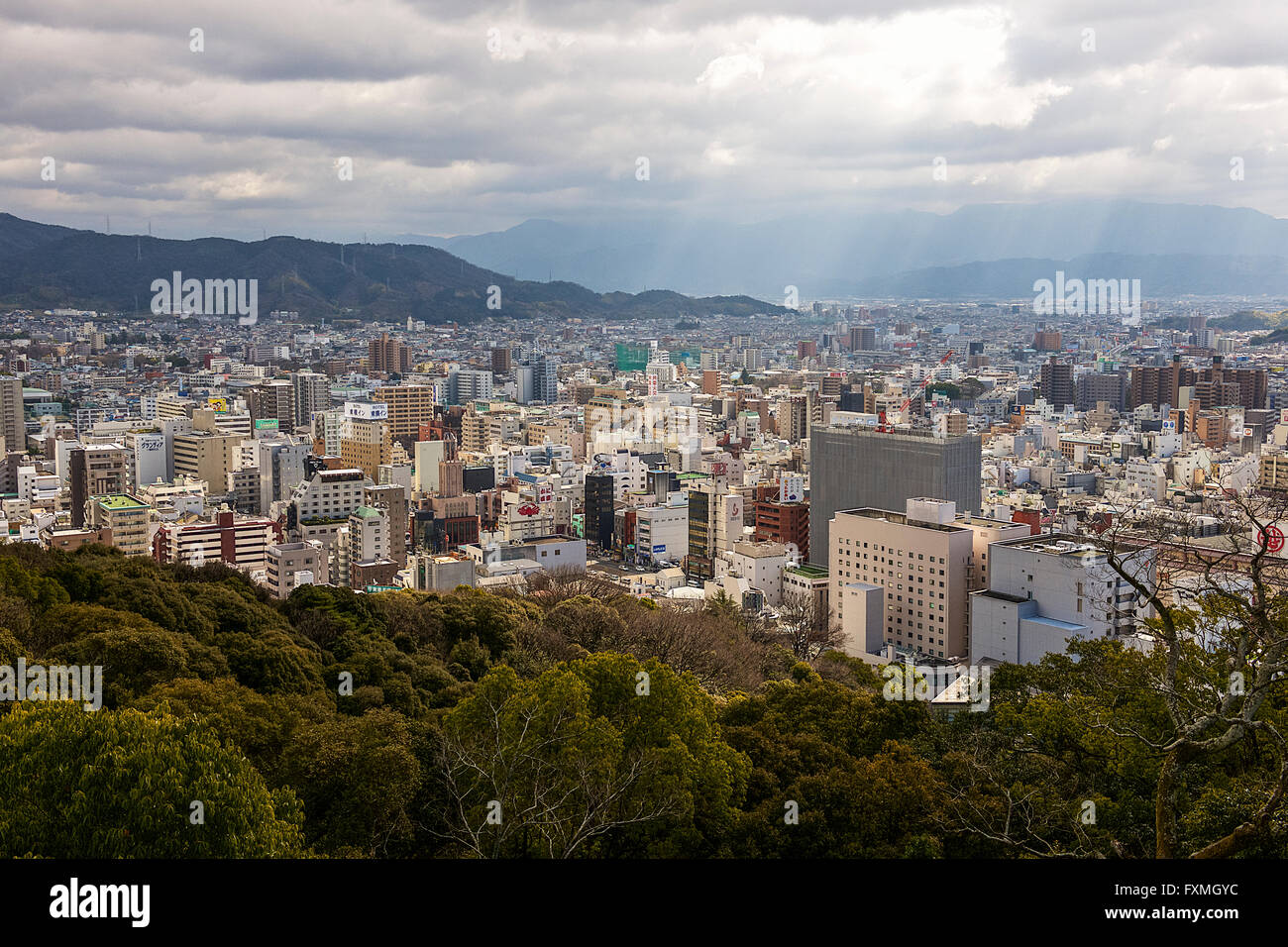 Übersicht von Matsuyama in Japan Stockfoto