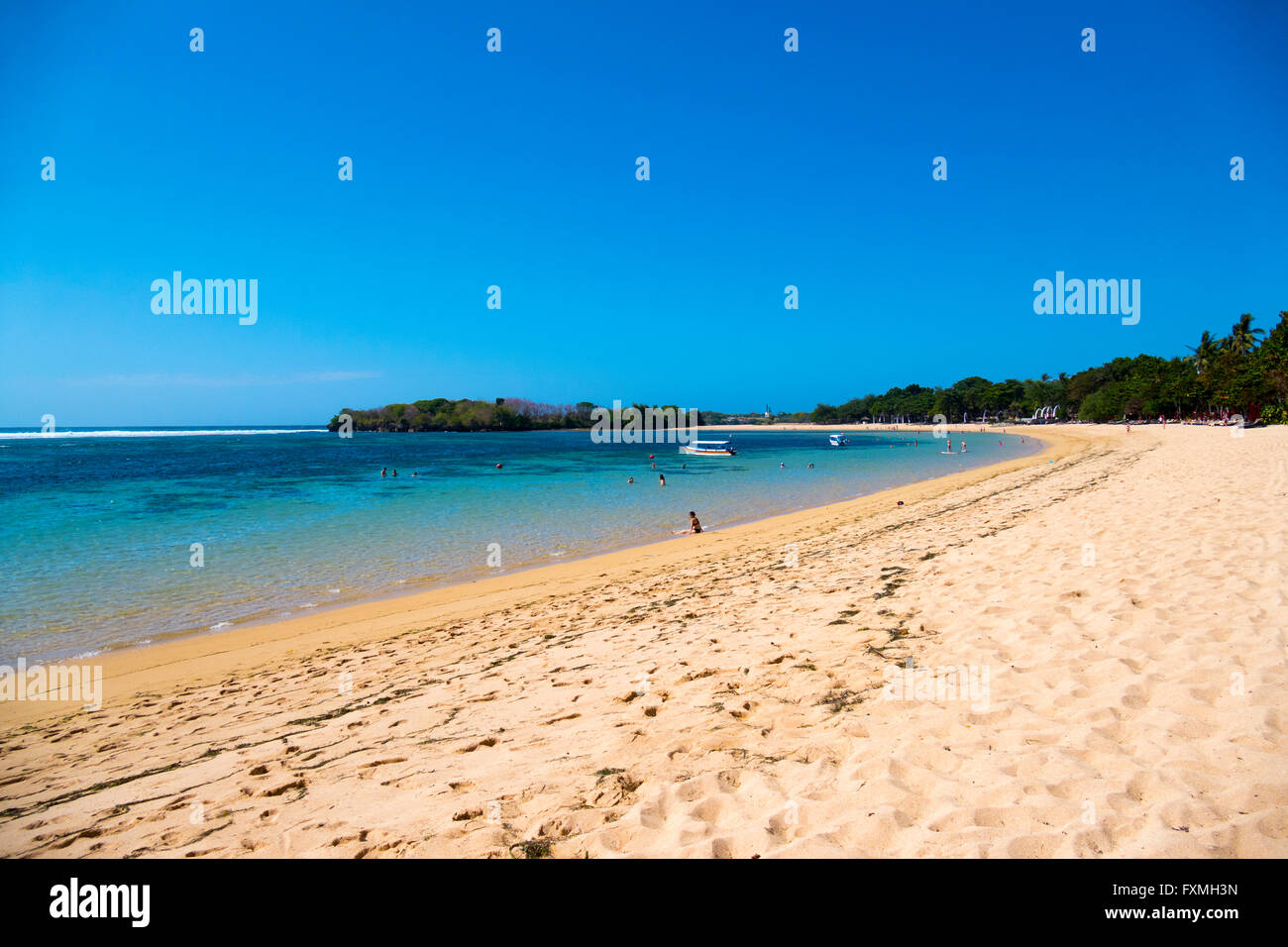 Sandy Beach in Nusa Dua, Bali, Indonesien Stockfoto