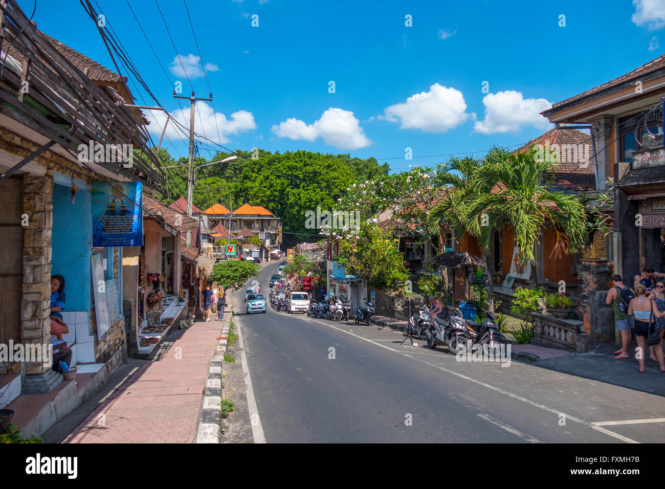 Street View von Ubud, Bali, Indonesien Stockfoto