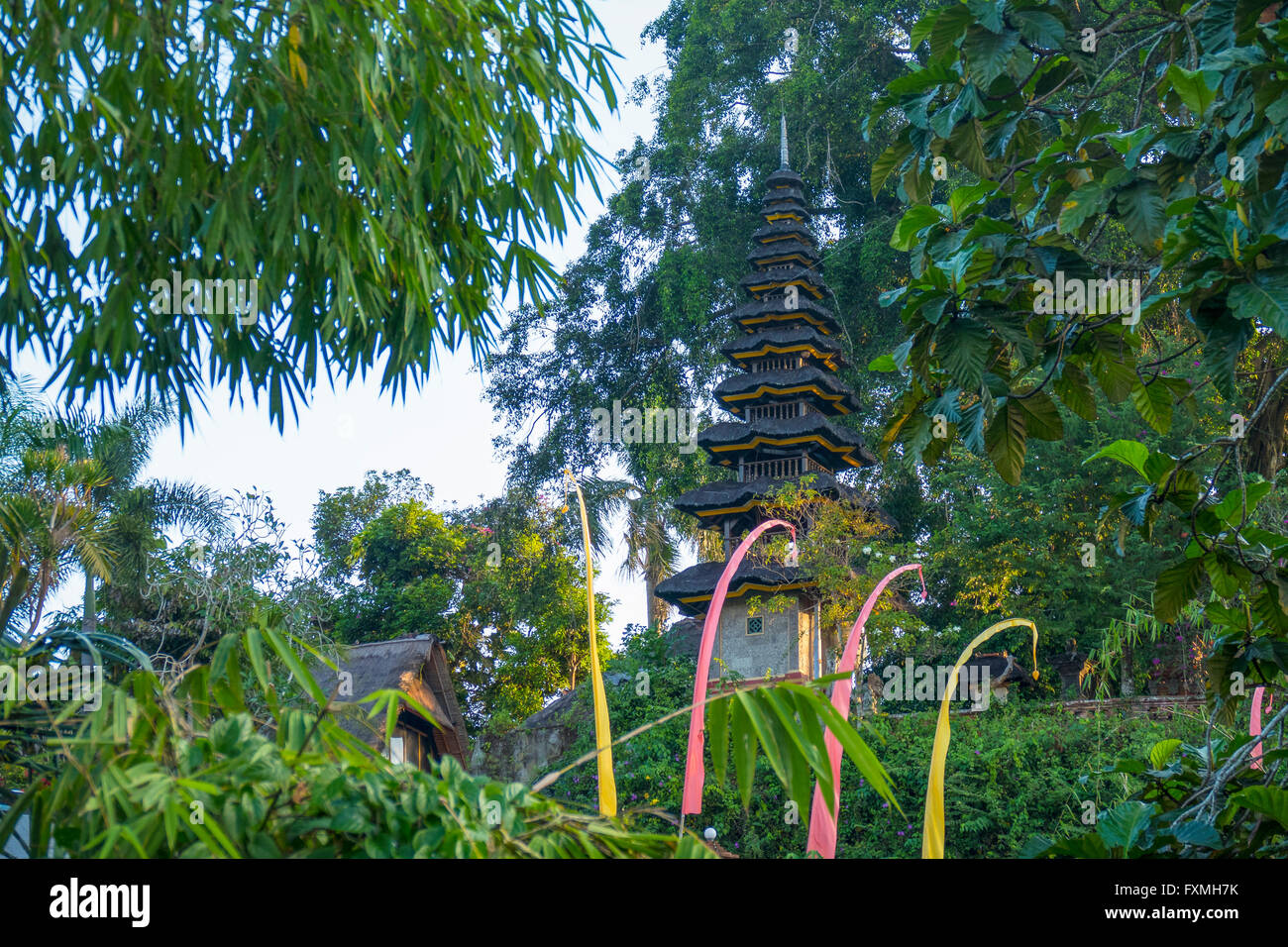 Balinesischen Tempel, Ubud, Bali, Indonesien Stockfoto