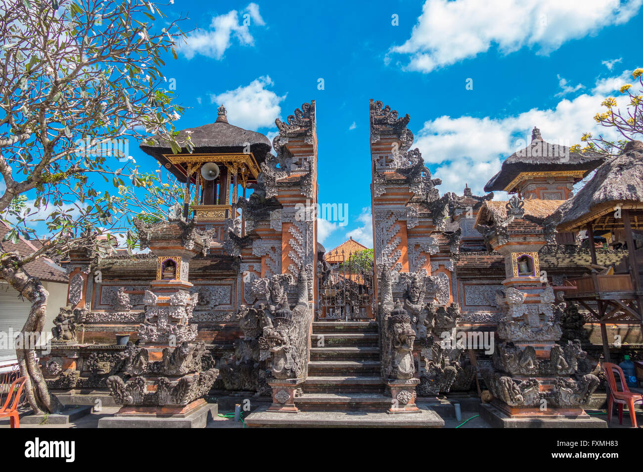 Bali traditionelle Architektur, Ubud, Bali, Indonesien Stockfoto