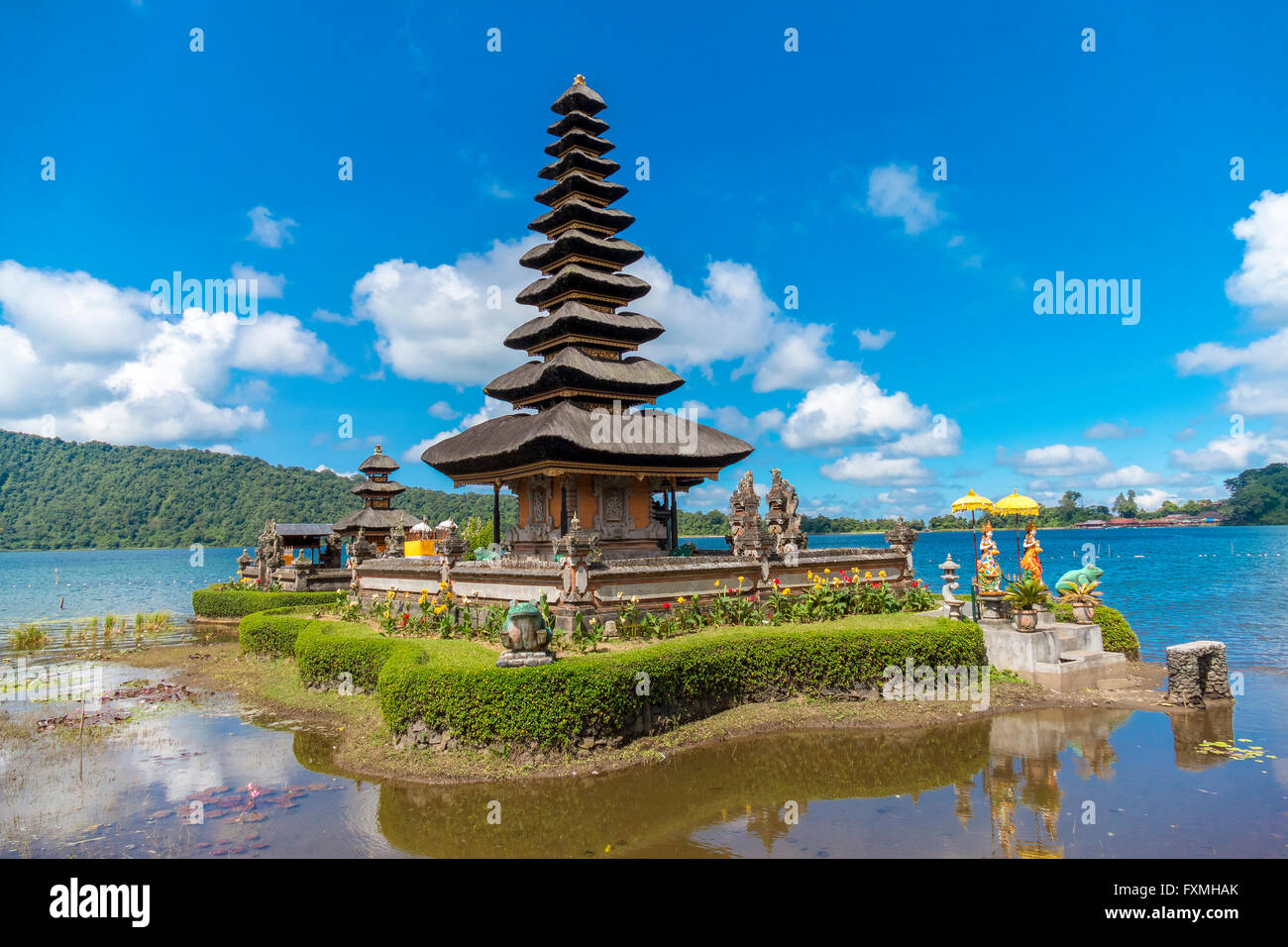 Pura Ulun Danu Bratan, Bedugul, Bali, Indonesien Stockfoto