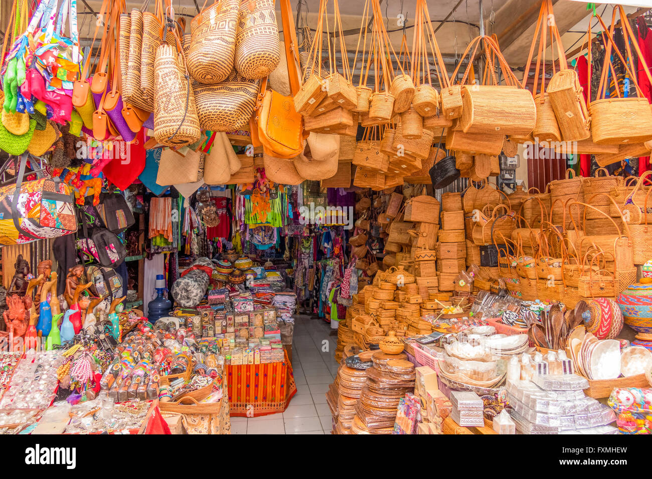 erei Korb in Ubud Markt, Ubud, Bali, Indonesien Stockfotografie Alamy