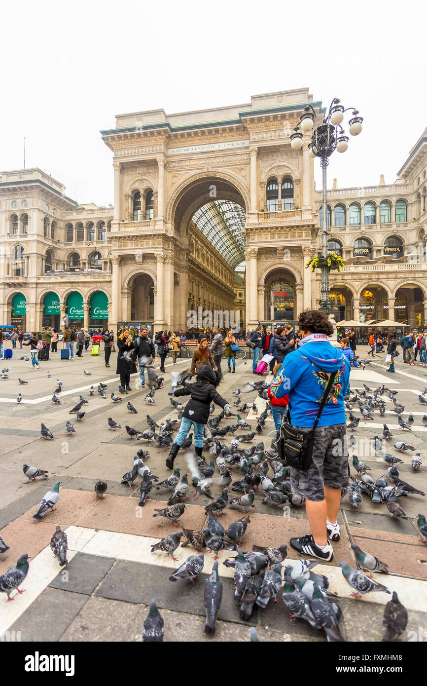 Galleria Vittorio Emanuele II, Mailand, Italien Stockfoto